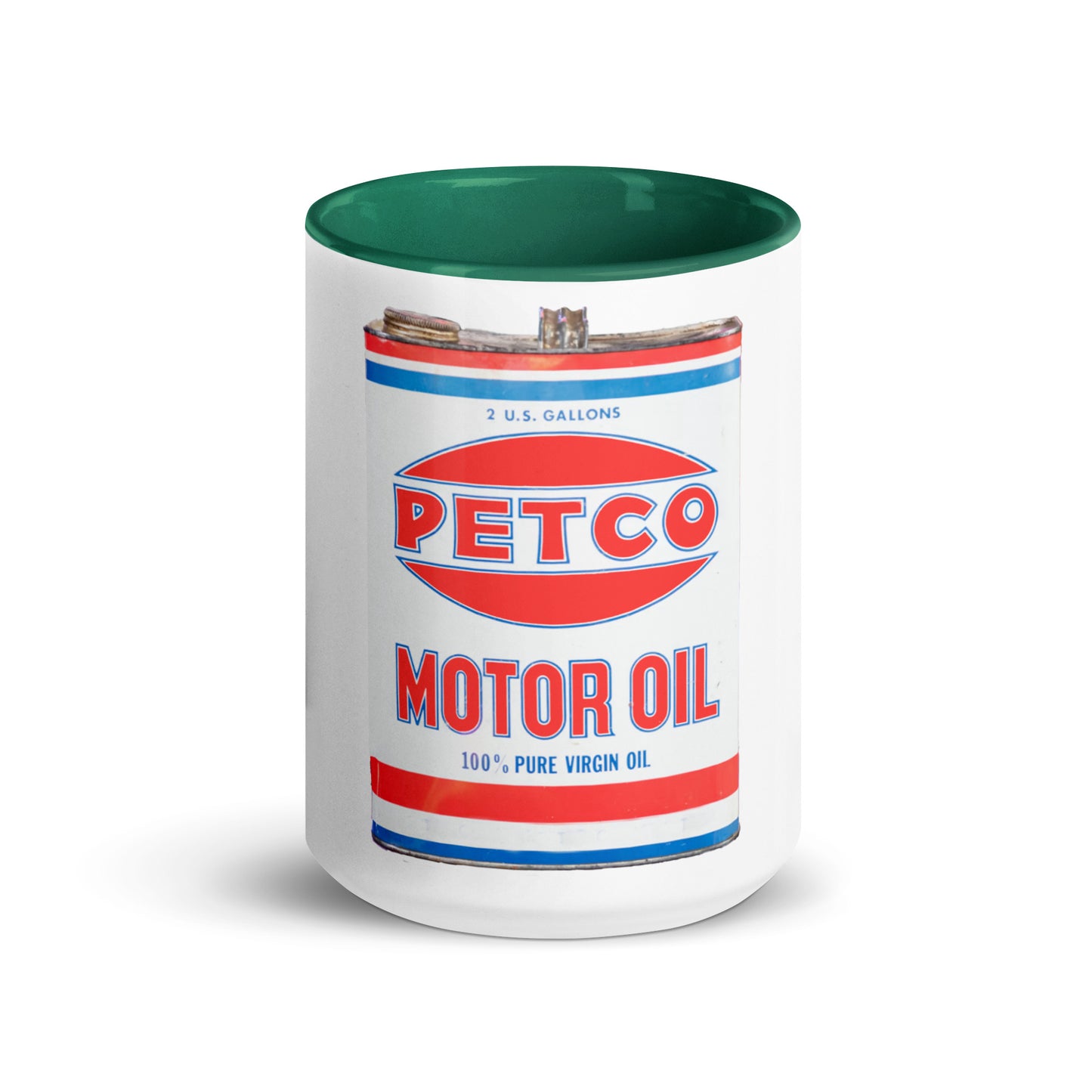 Vintage Petco Oil Can Mug with Color Inside