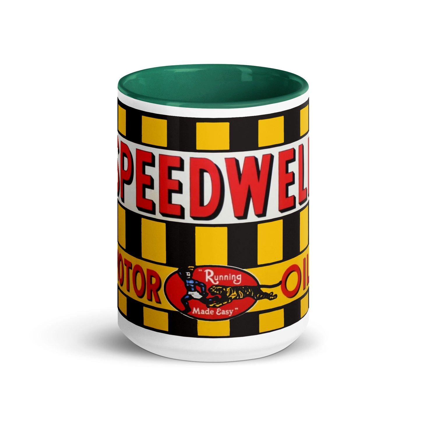 Retro Speedway Tin Syle Mug with Color Inside