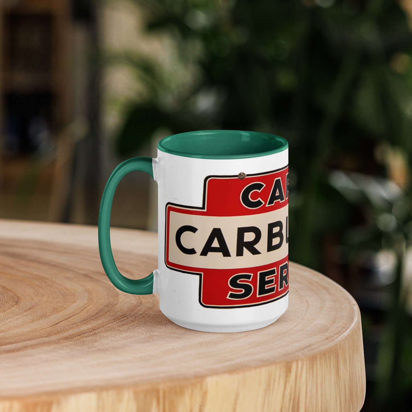 Carter Carbs Tin Style Shop Sign Mug with Color Inside