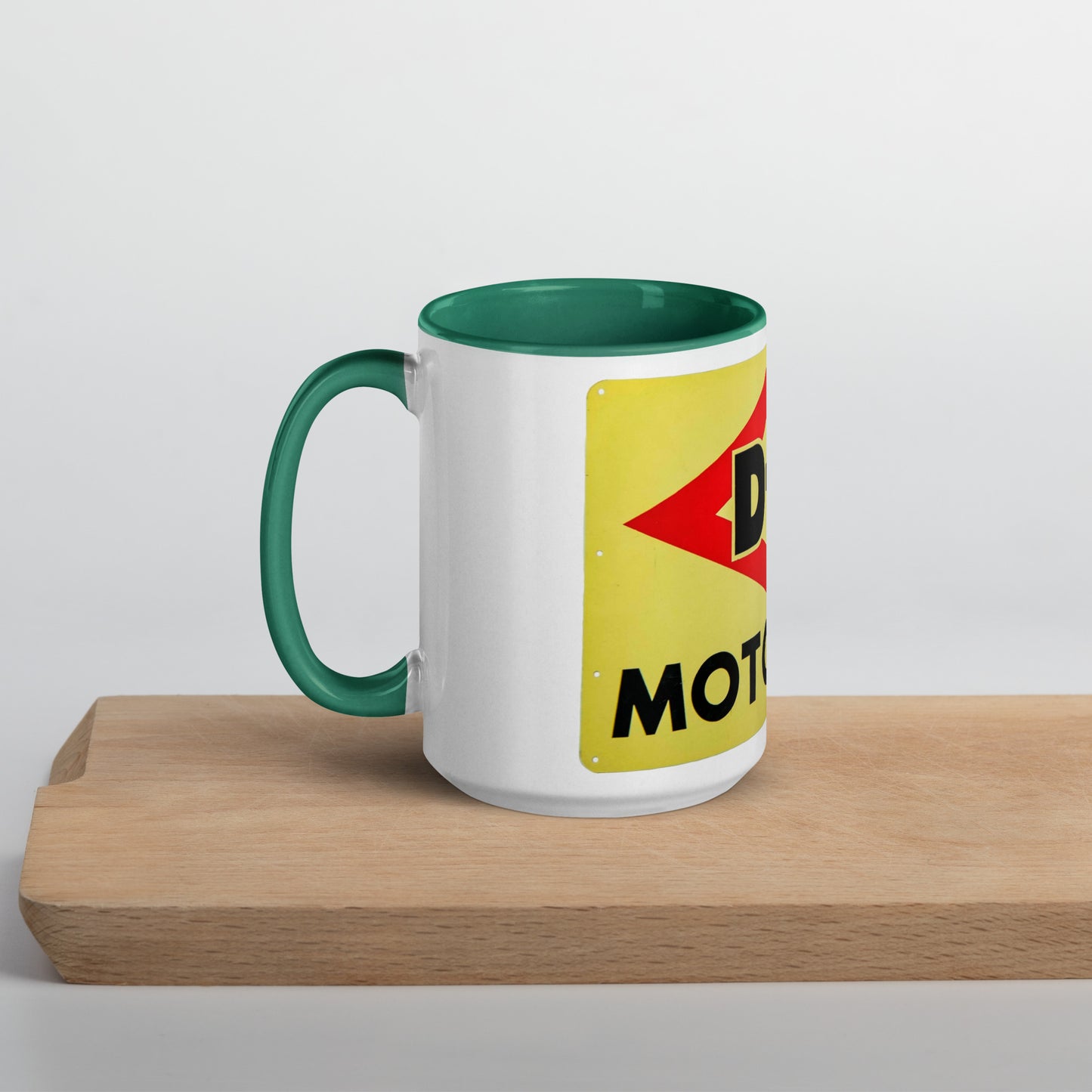 DX Oil Vintage Sign Style Mug with Color Inside