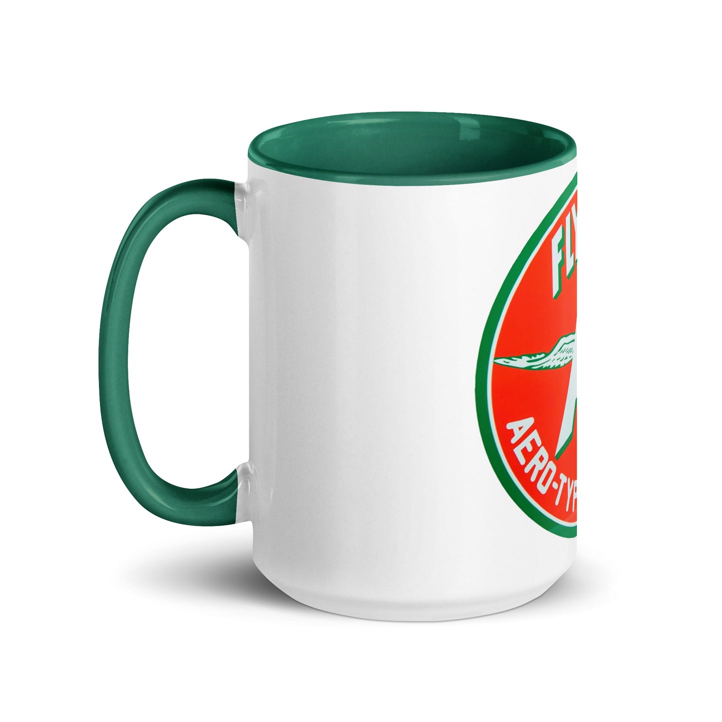 Vintage Flying A Porcelain Style Design Mug with Color Inside