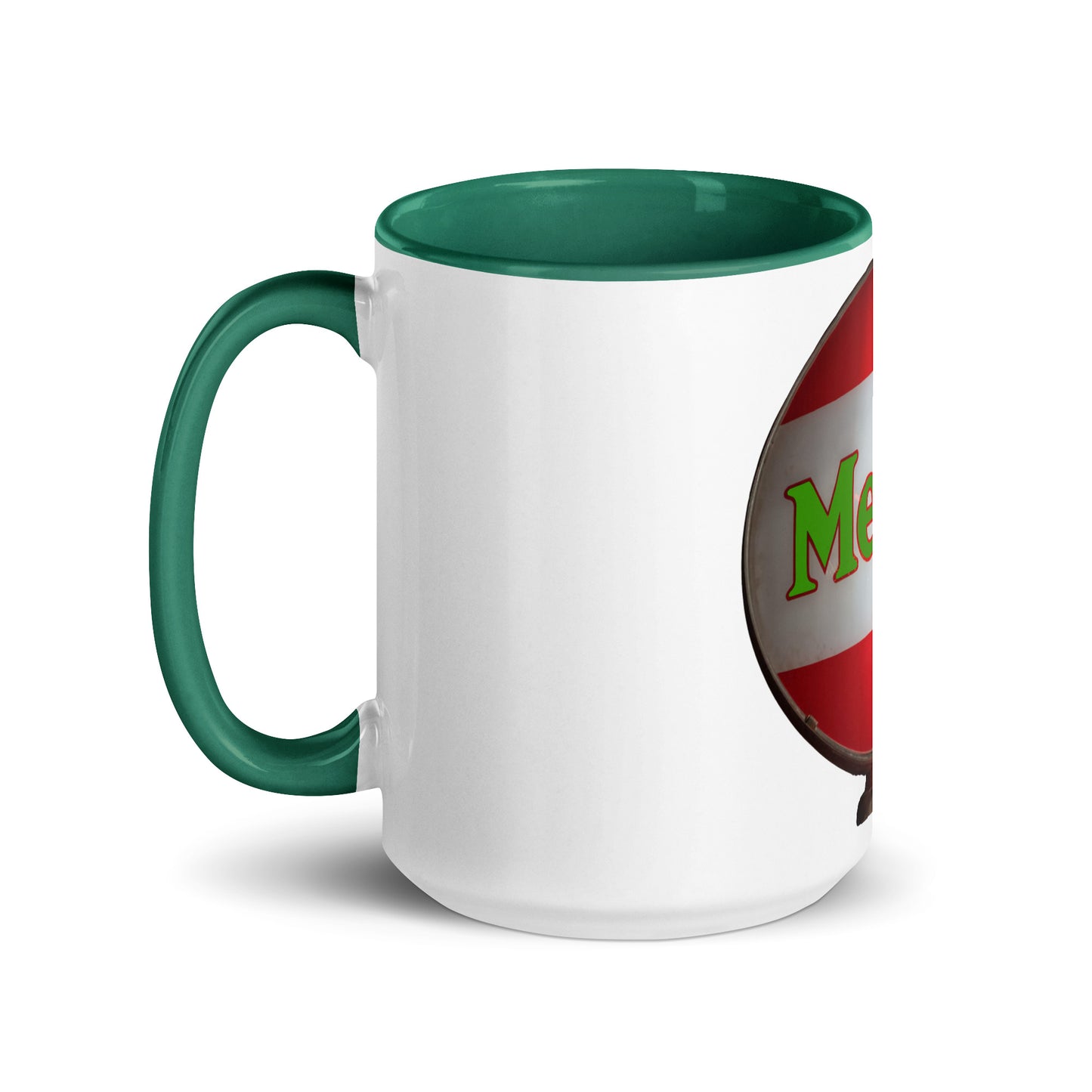 Retro Metro Globe Style Mug with Color Inside