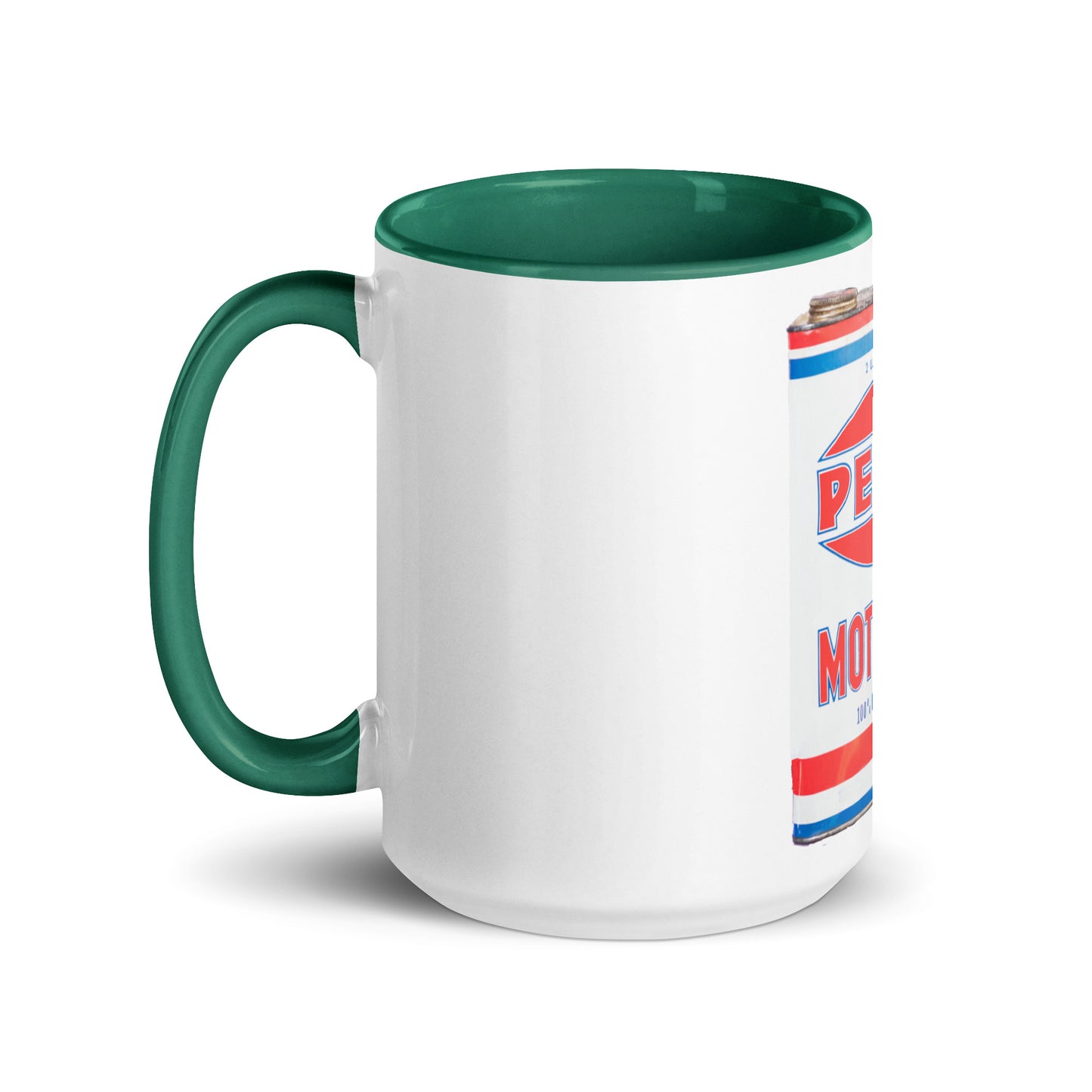 Vintage Petco Oil Can Mug with Color Inside