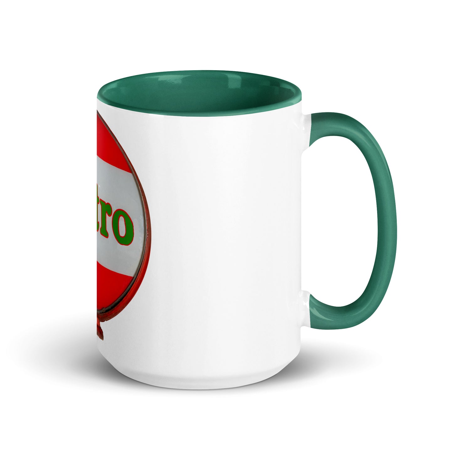 Retro Metro Globe Style Mug with Color Inside