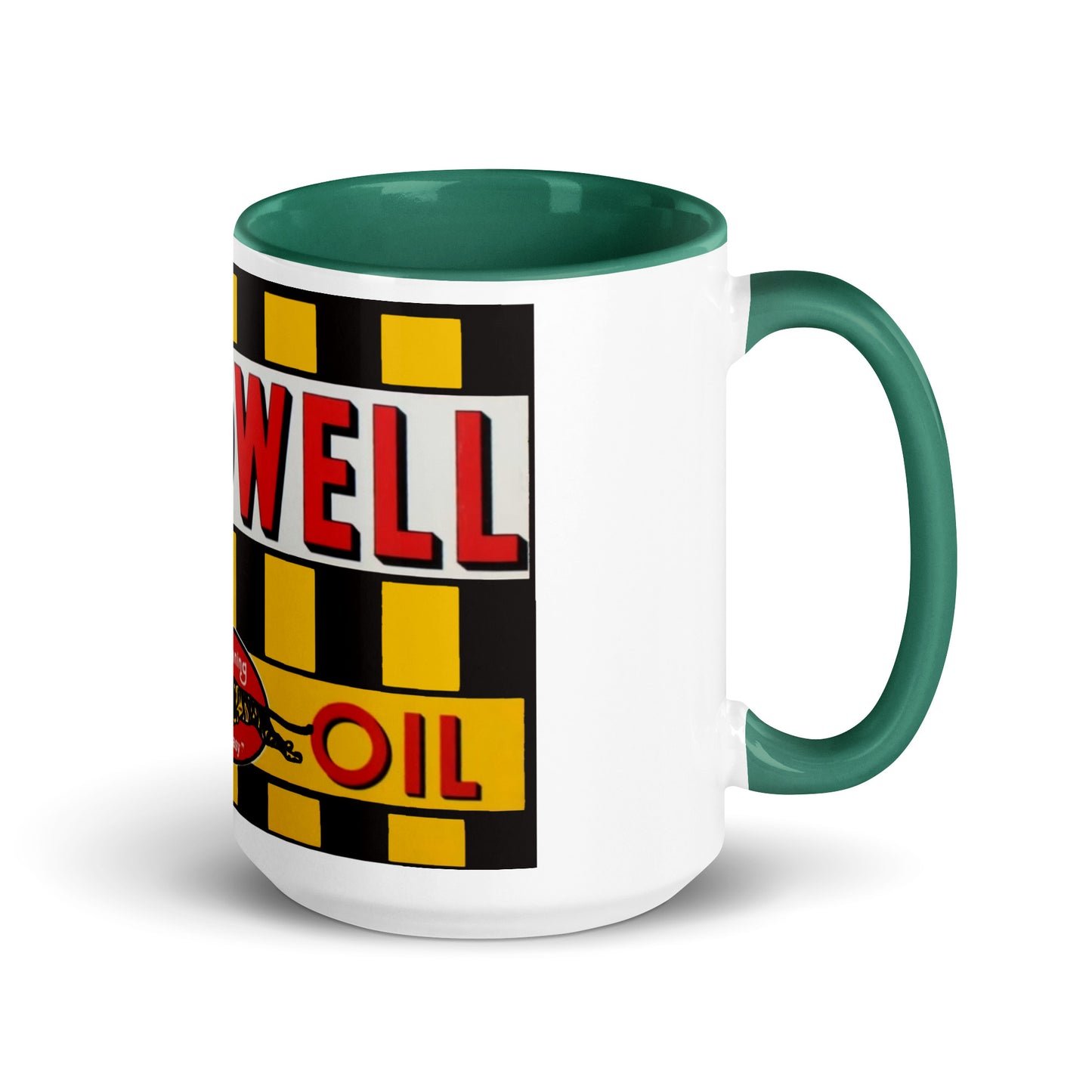 Retro Speedway Tin Syle Mug with Color Inside