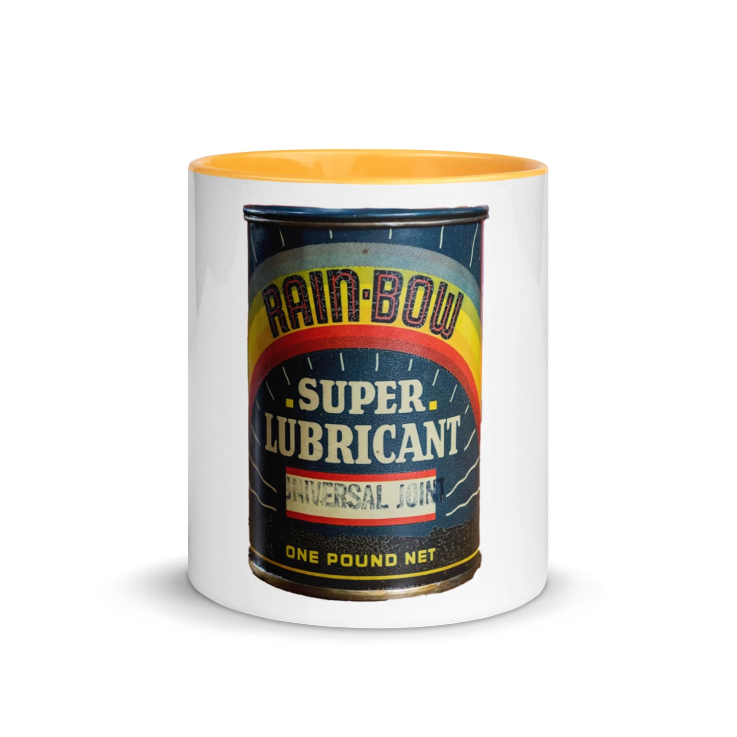 Vintage Grease Soup Can Style Mug with Color Inside