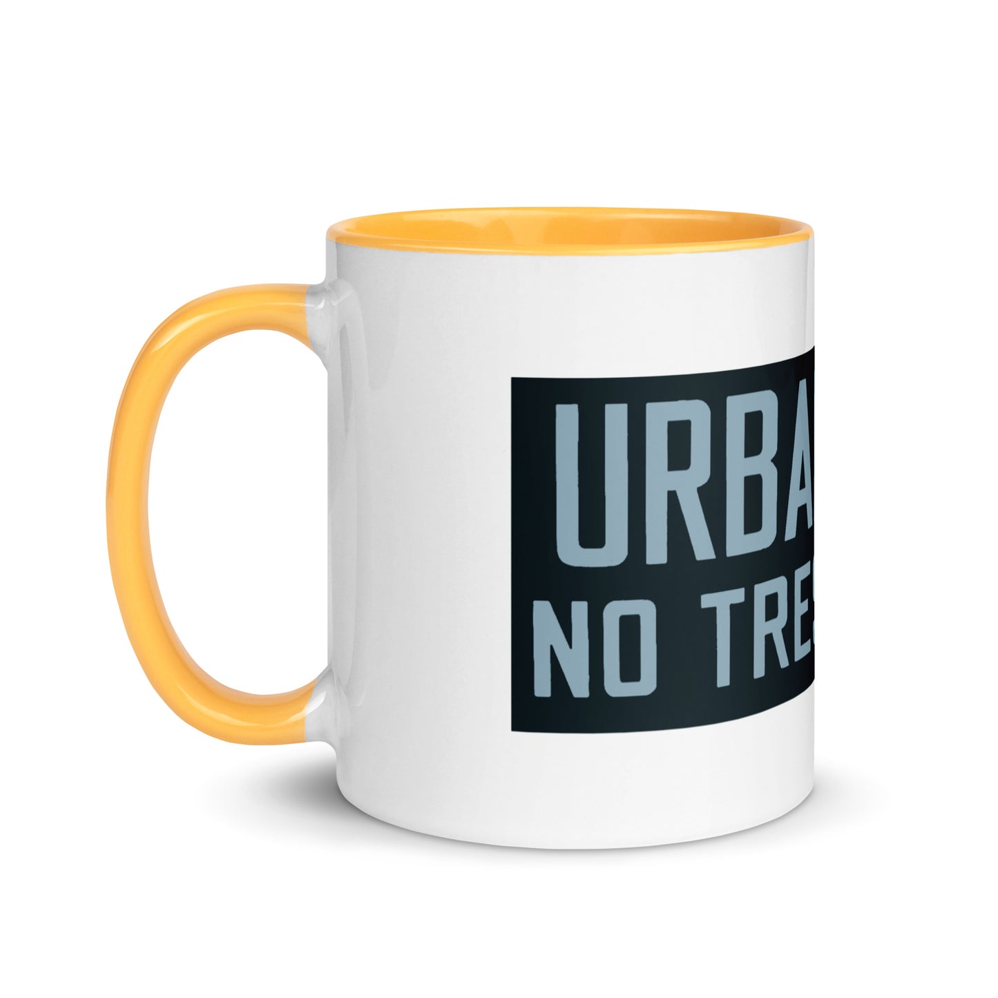 Retro Urban Farm Sign Porcelain Style Mug with Color Inside