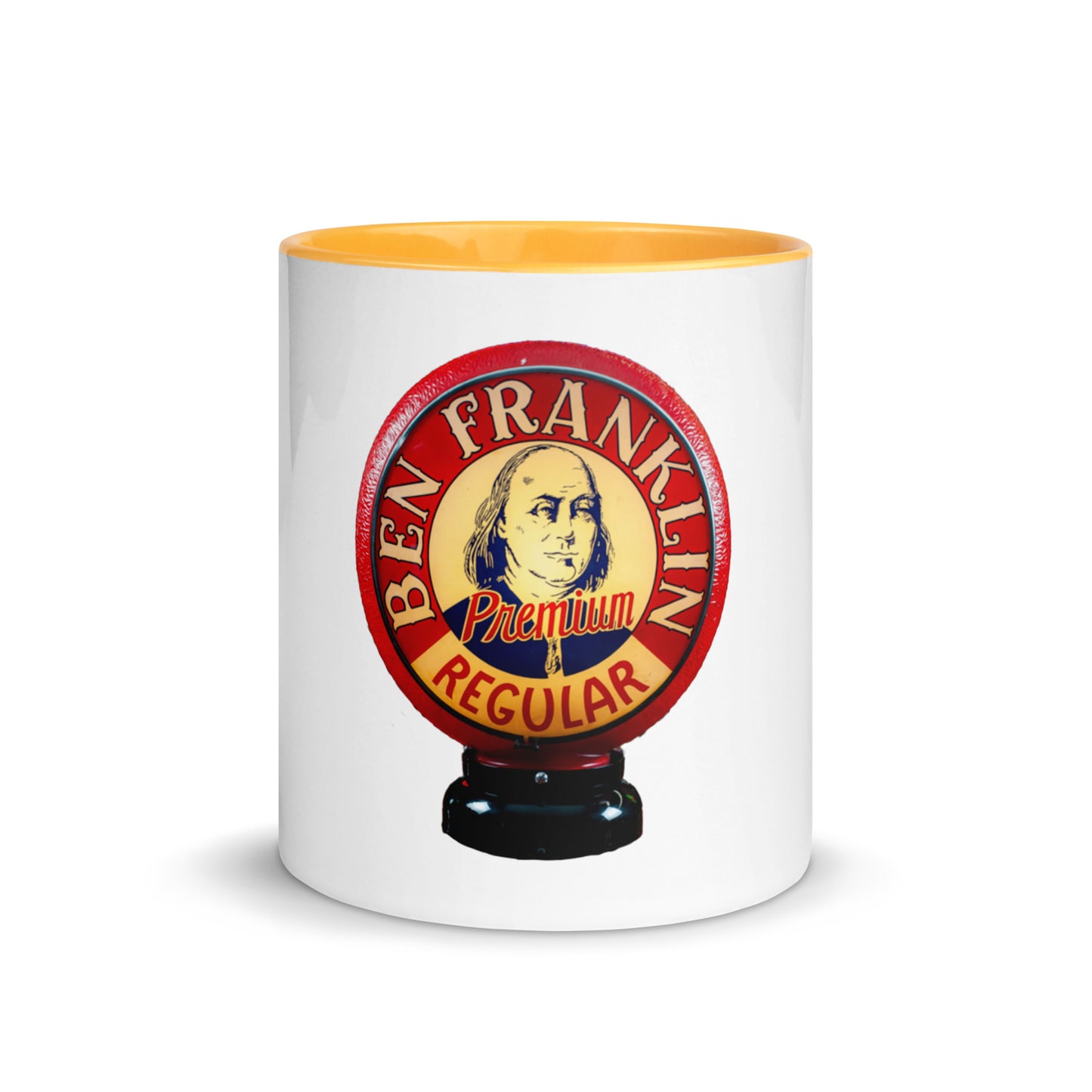 Ben Franklin Globe Style Mug with Color Inside