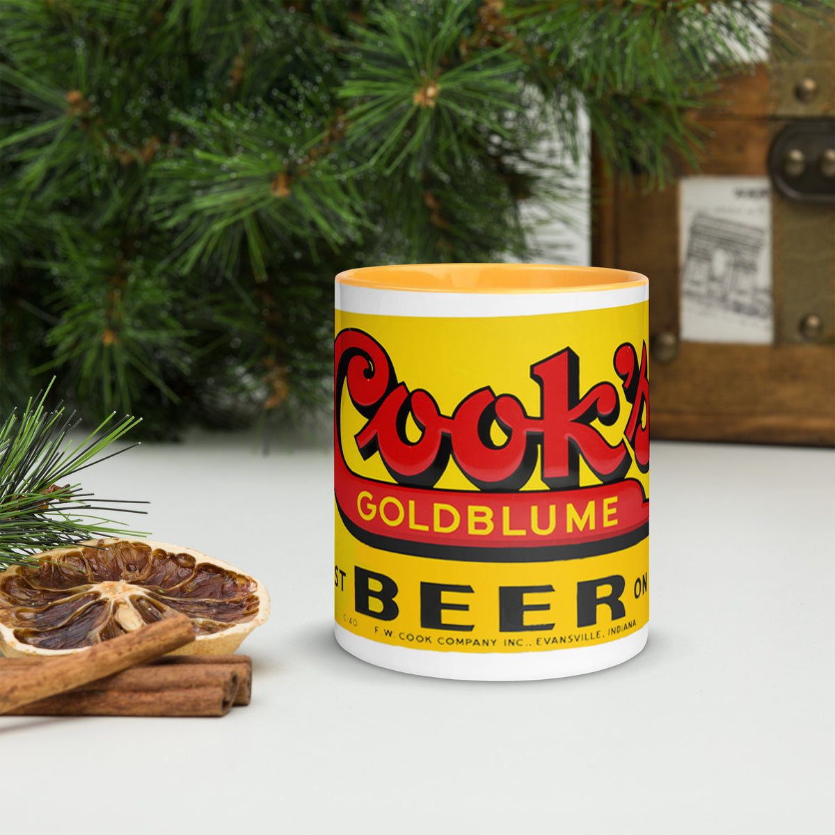 Cooks Beer Vintage Tin Style Mug with Color Inside