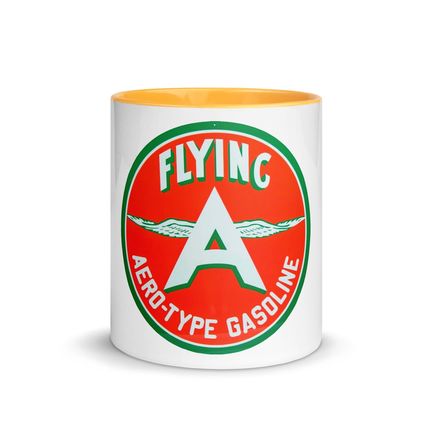 Vintage Flying A Porcelain Style Design Mug with Color Inside
