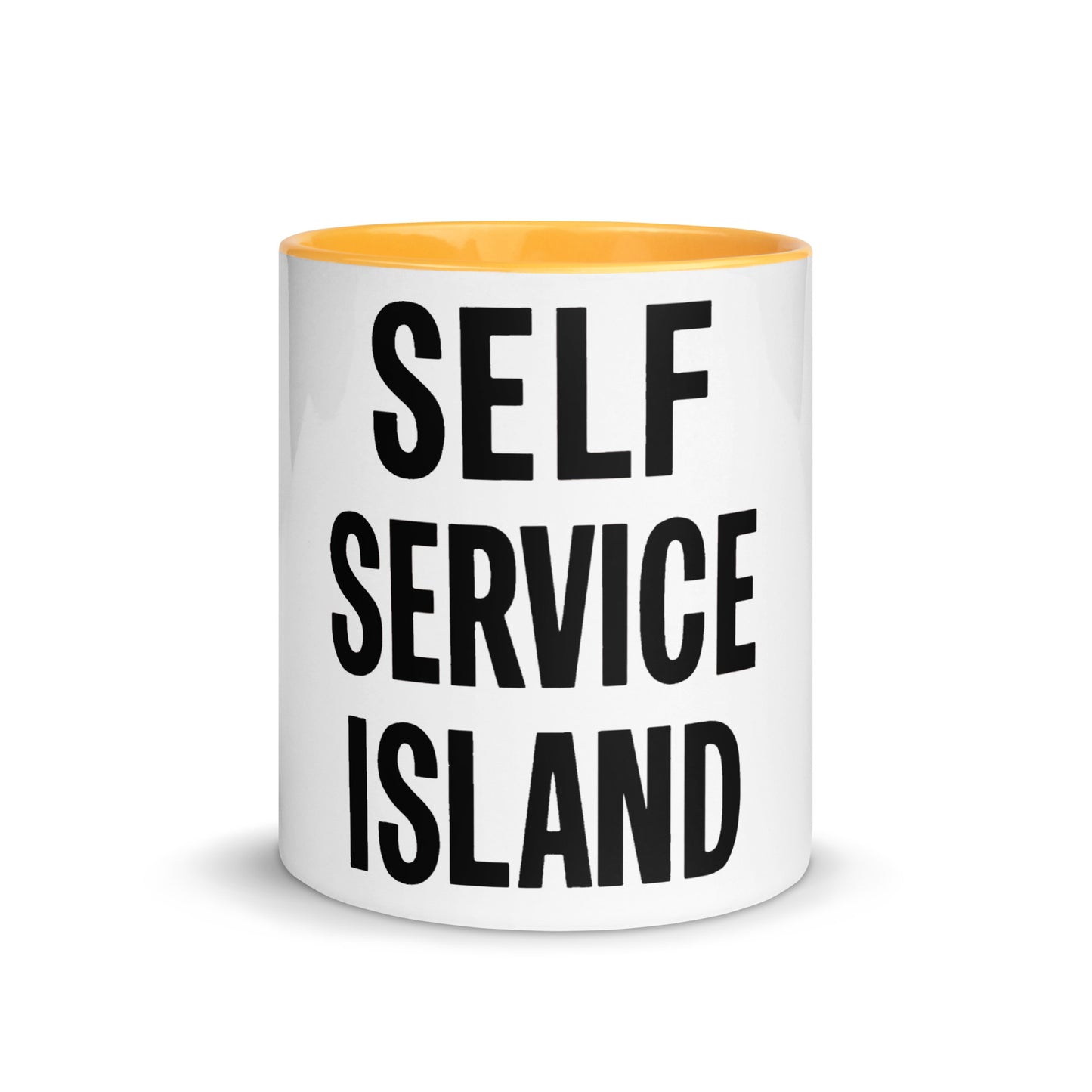 Self Service Island Design Mug with Color Inside