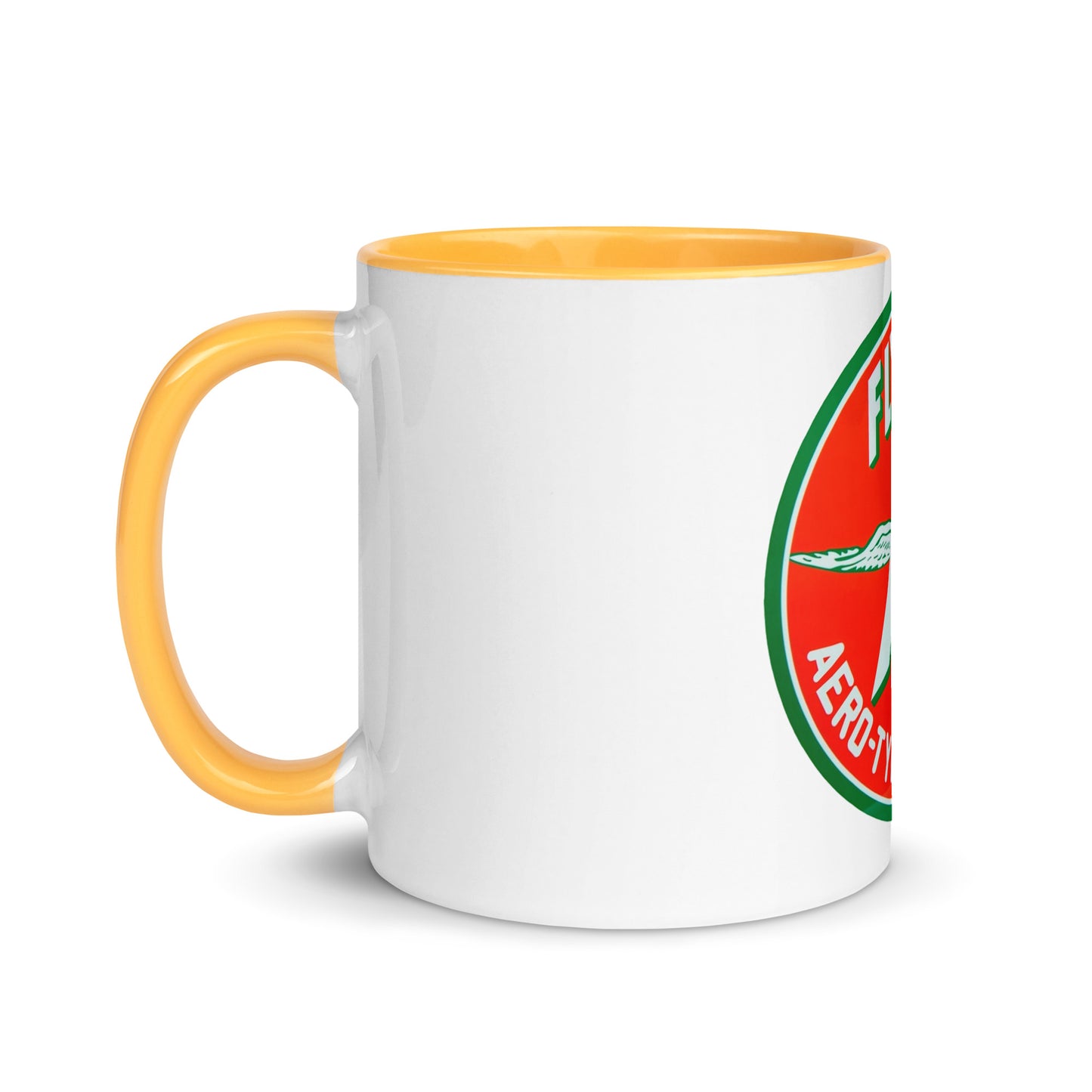 Vintage Flying A Porcelain Style Design Mug with Color Inside