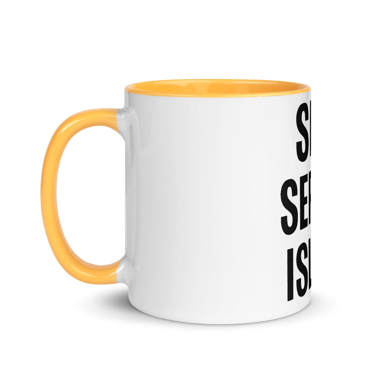 Self Service Island Design Mug with Color Inside