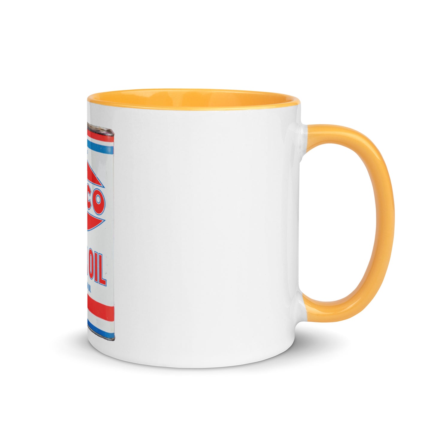 Vintage Petco Oil Can Mug with Color Inside