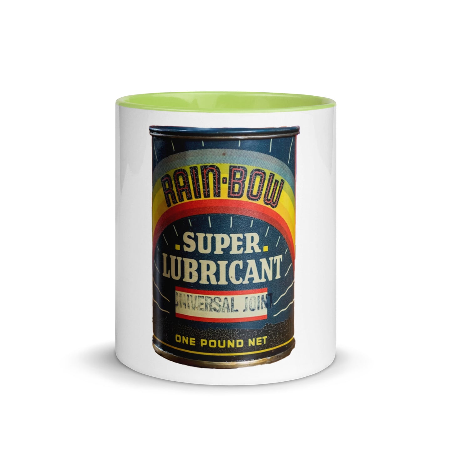 Vintage Grease Soup Can Style Mug with Color Inside