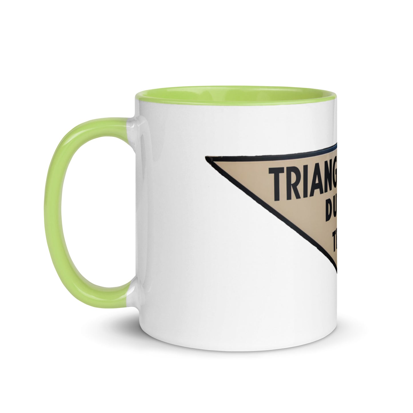 Retro Triangle Oil Company Tin Style Mug with Color Inside