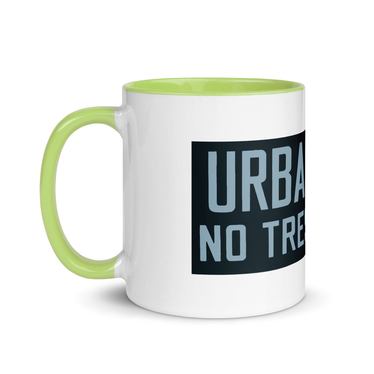 Retro Urban Farm Sign Porcelain Style Mug with Color Inside