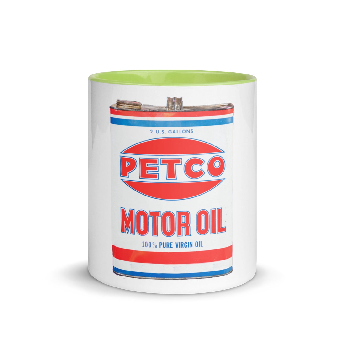 Vintage Petco Oil Can Mug with Color Inside