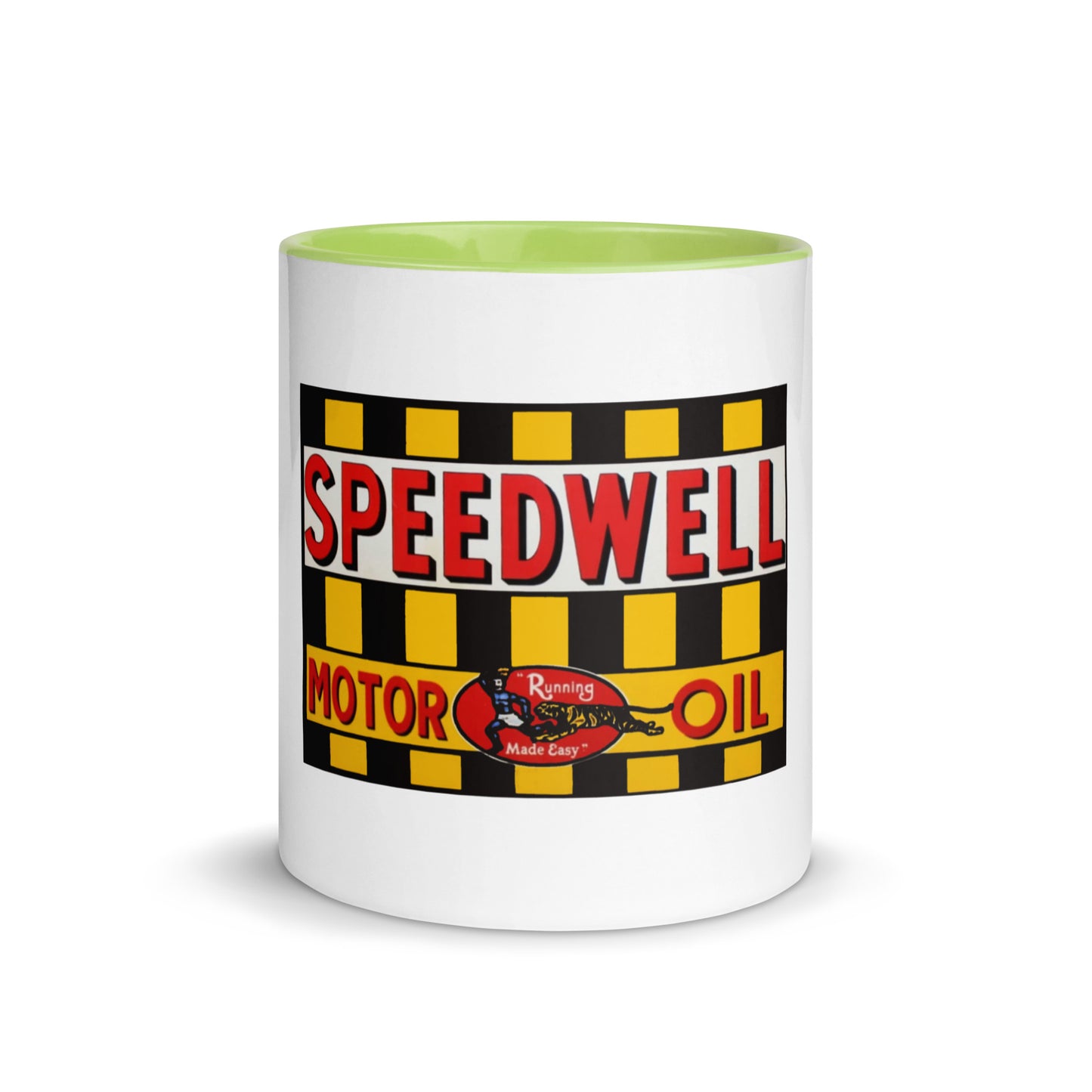 Retro Speedway Tin Syle Mug with Color Inside