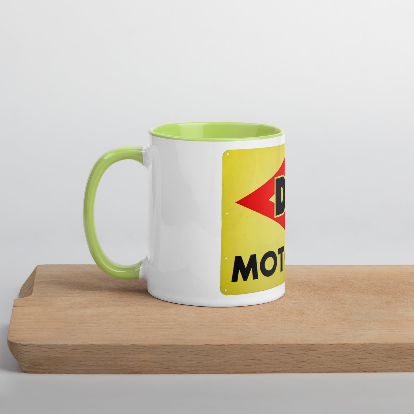 DX Oil Vintage Sign Style Mug with Color Inside