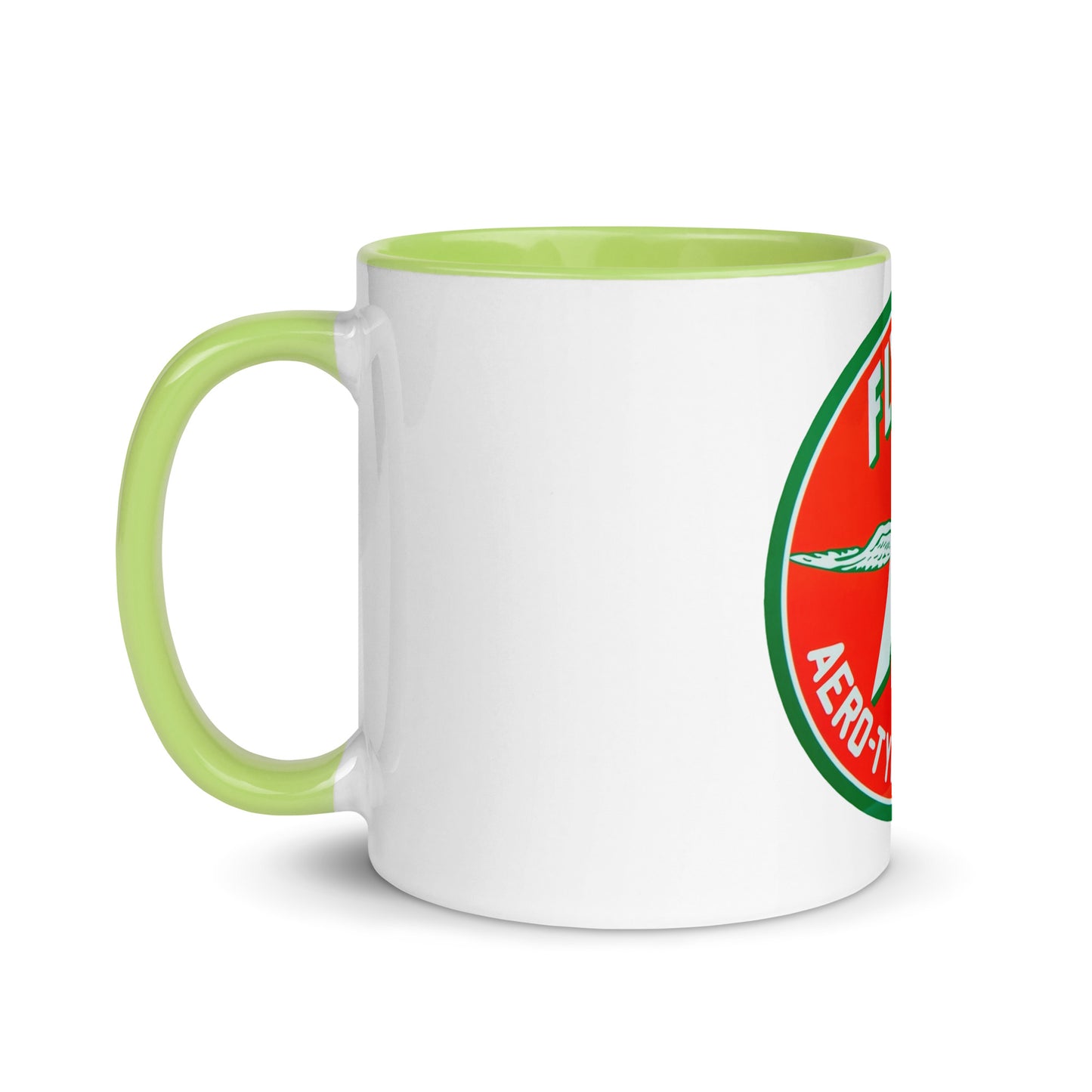 Vintage Flying A Porcelain Style Design Mug with Color Inside