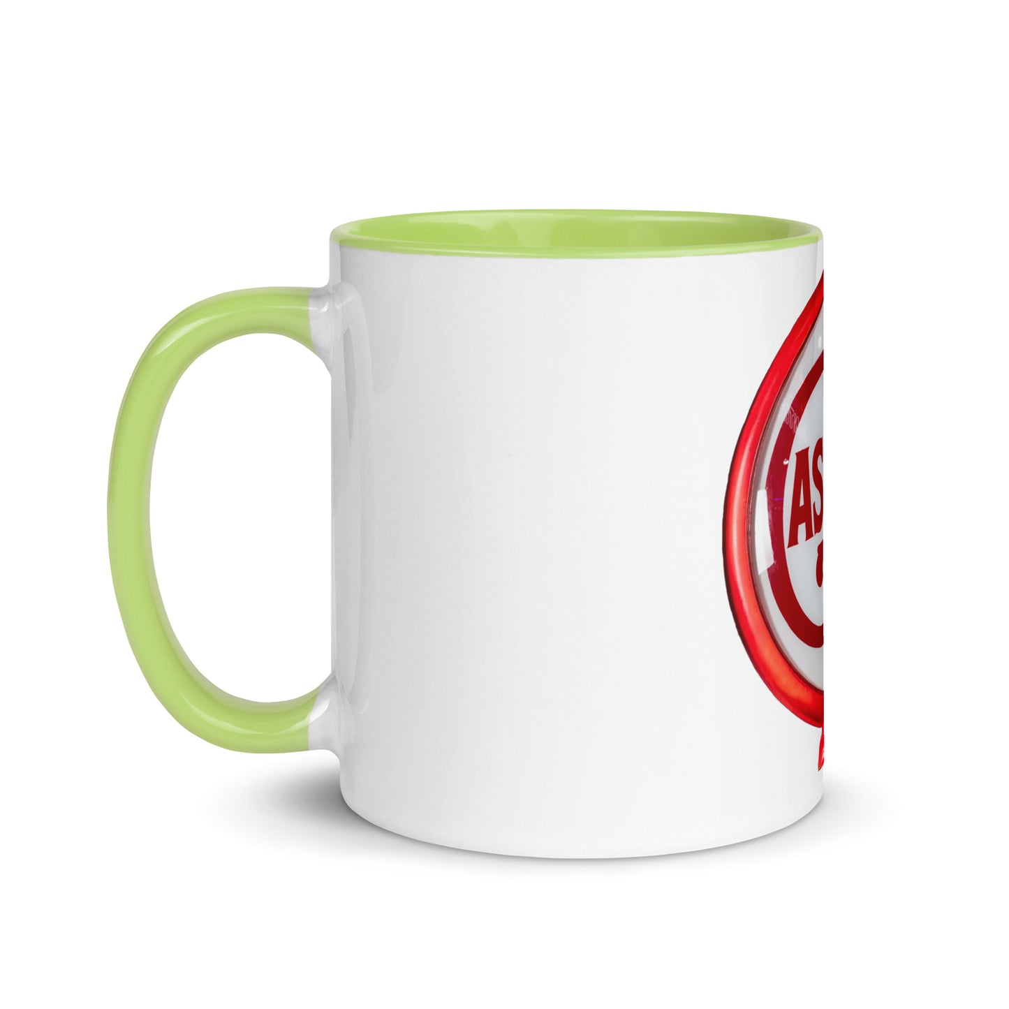 Vintage Gas Globe design Mug with Color Inside