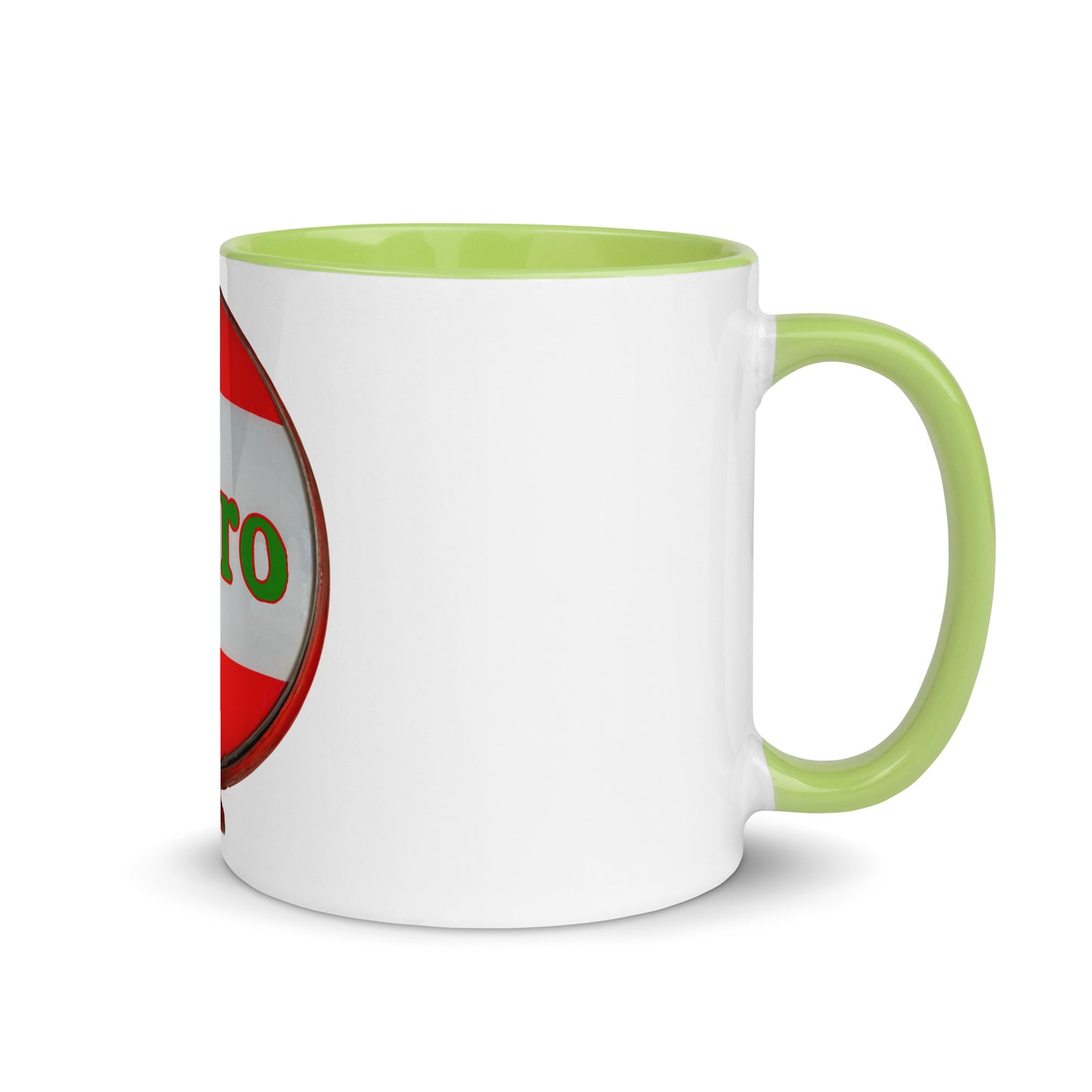 Retro Metro Globe Style Mug with Color Inside