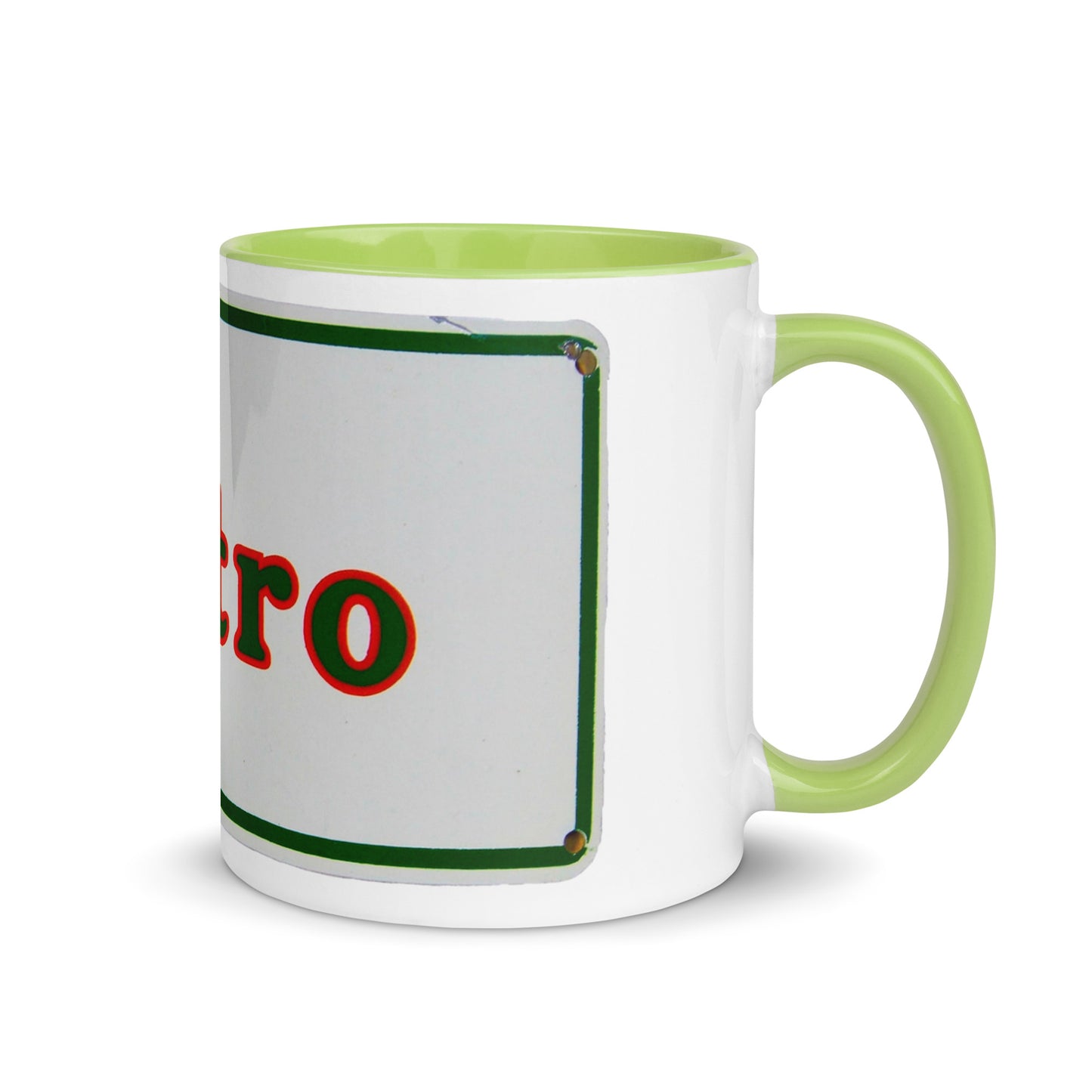 Retro Metro Tin Style Mug with Color Inside