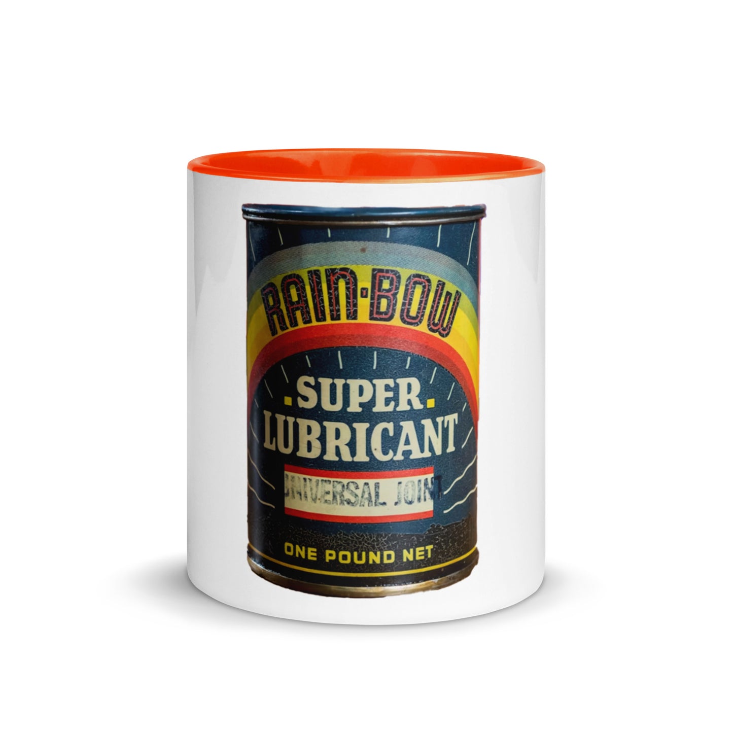 Vintage Grease Soup Can Style Mug with Color Inside