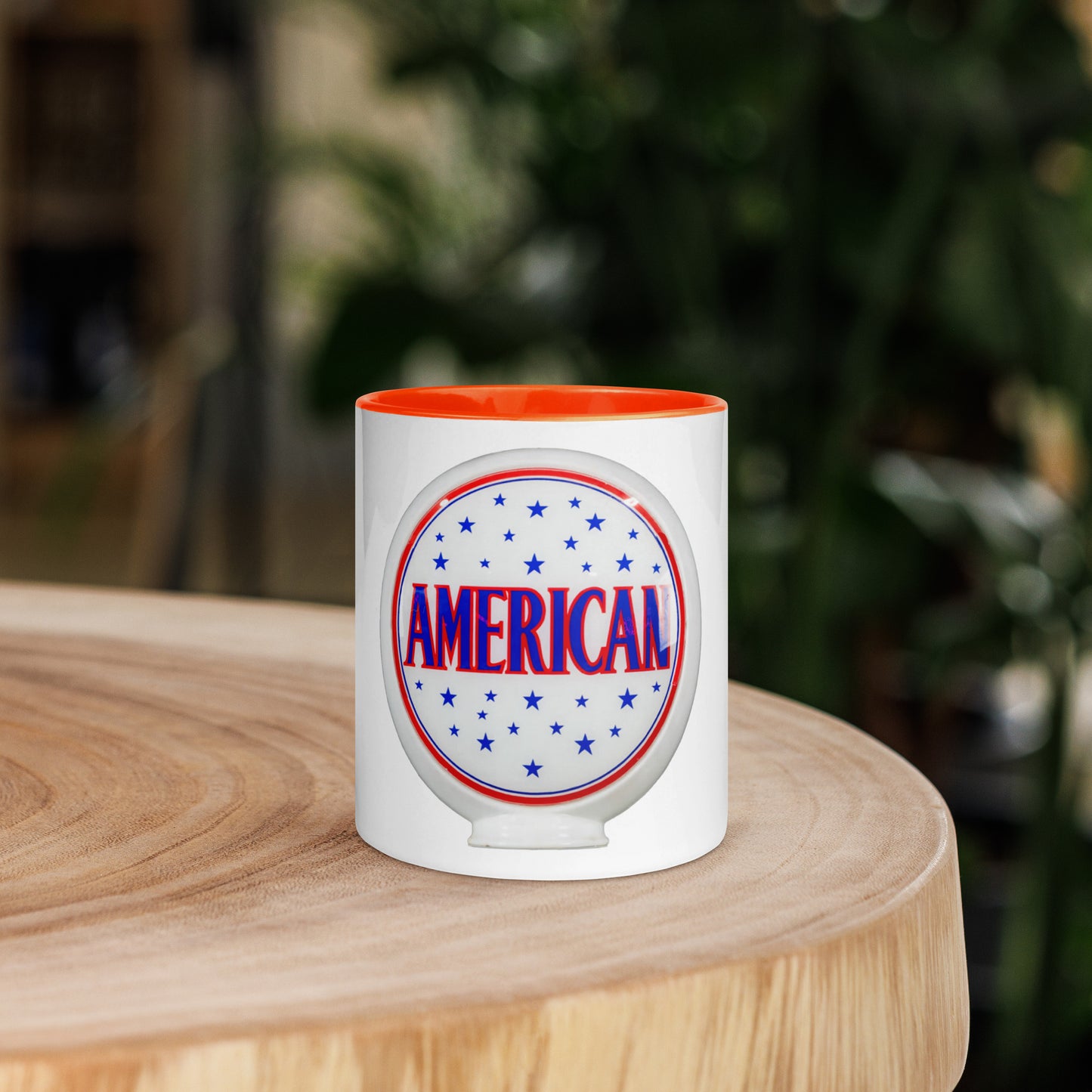 American Gas Globe Style Mug with Color Inside