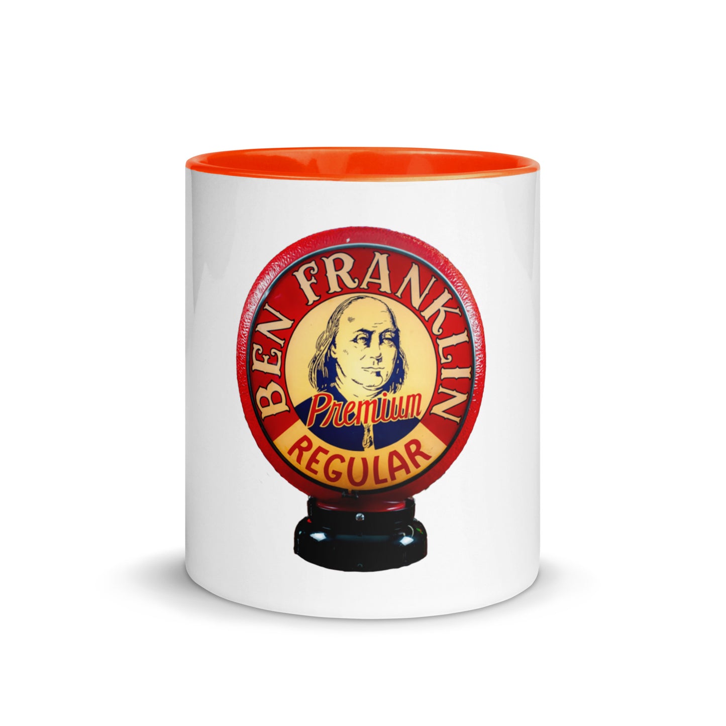 Ben Franklin Globe Style Mug with Color Inside