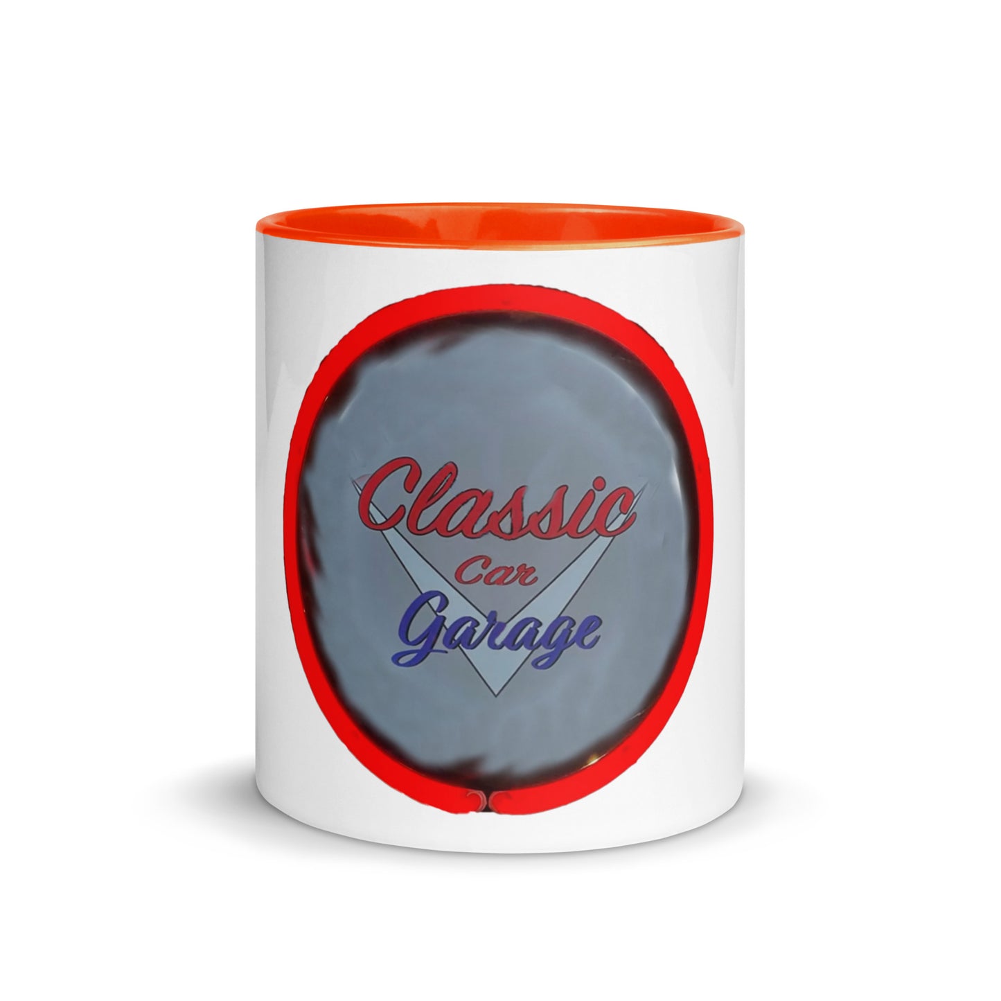 Classic Car Garage Neon Graffiti Style Mug with Color Inside