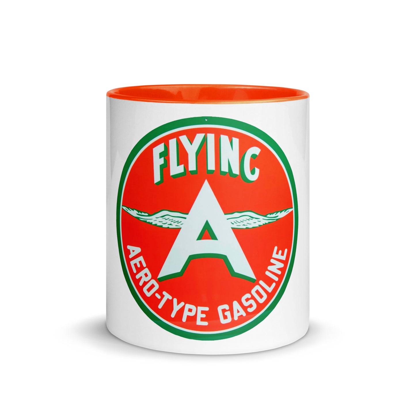 Vintage Flying A Porcelain Style Design Mug with Color Inside
