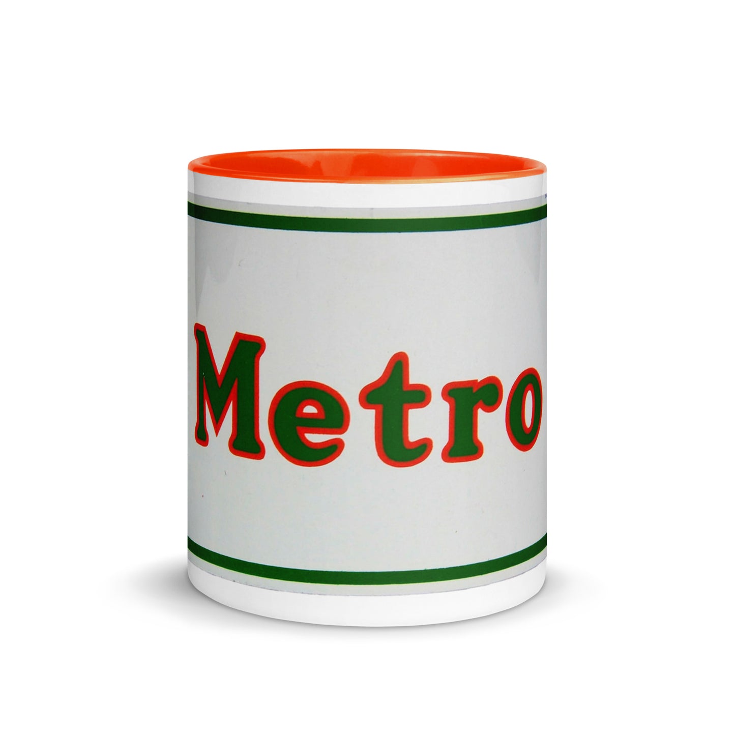 Retro Metro Tin Style Mug with Color Inside