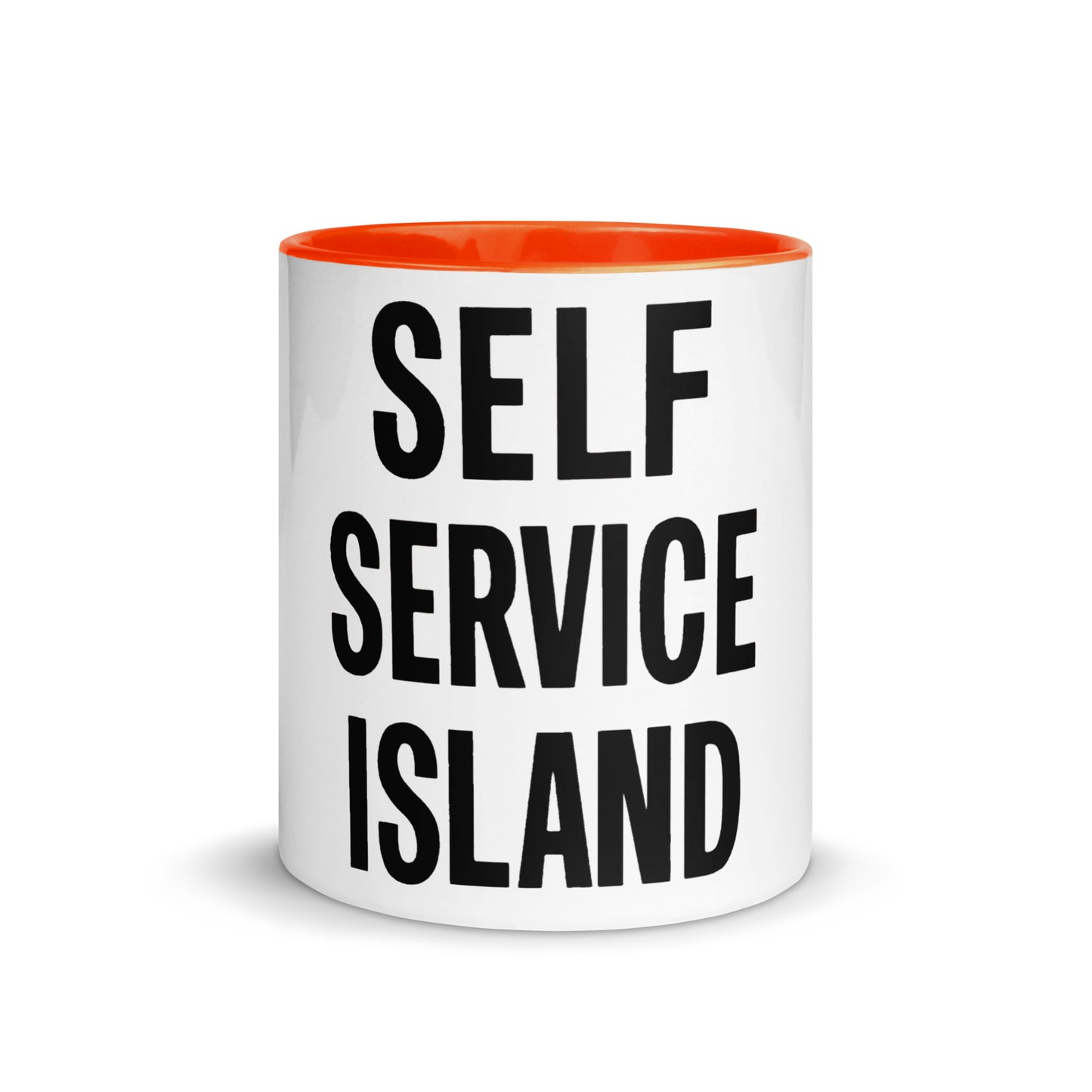 Self Service Island Design Mug with Color Inside