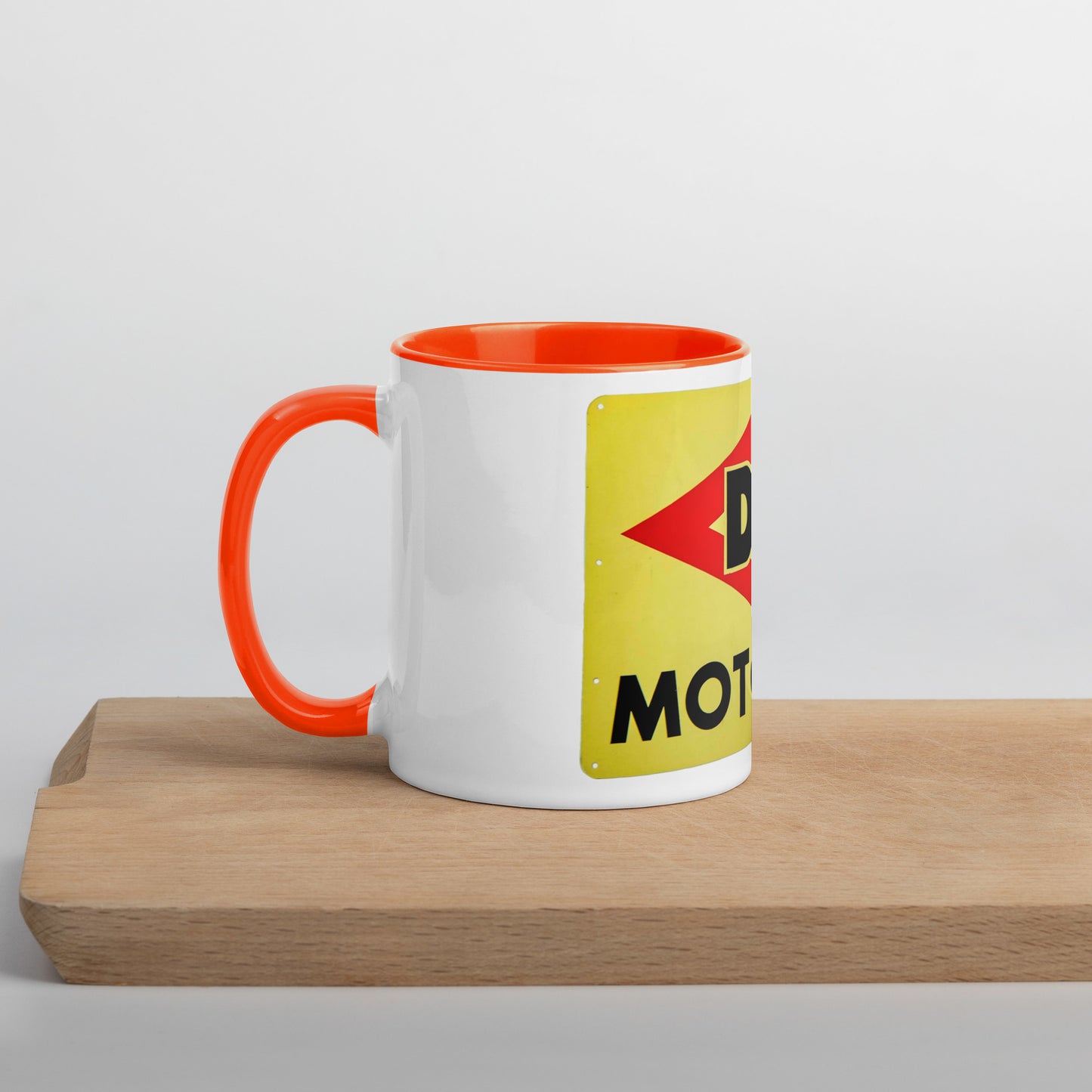 DX Oil Vintage Sign Style Mug with Color Inside