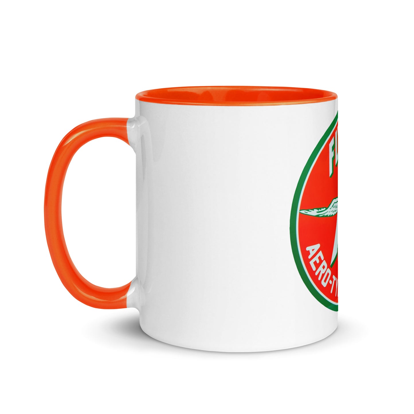 Vintage Flying A Porcelain Style Design Mug with Color Inside