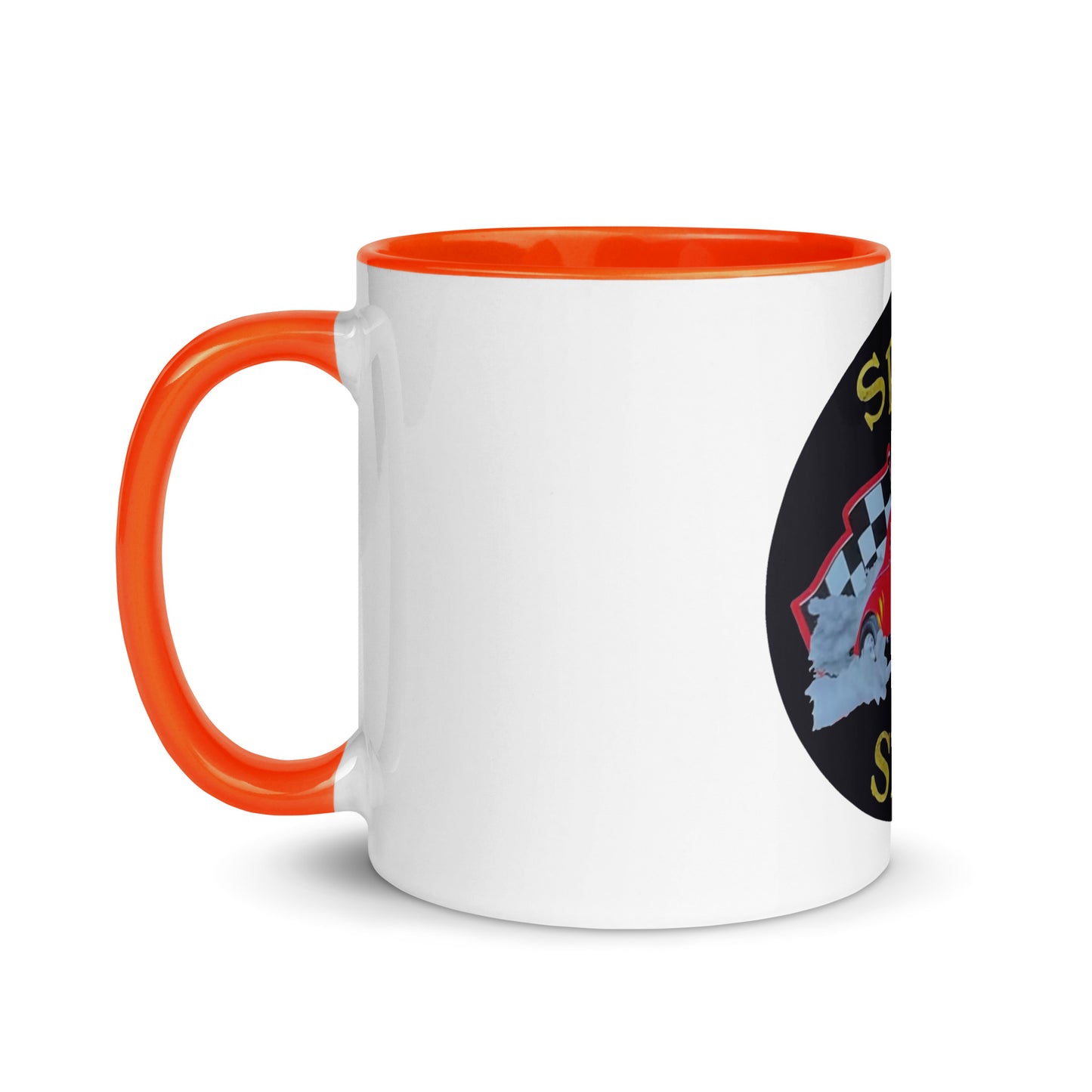 Retro Speed Shop Tin Style Mug with Color Inside