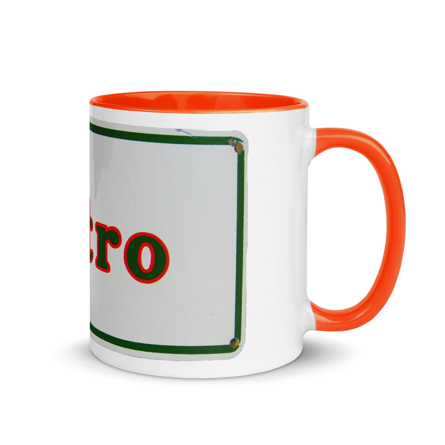 Retro Metro Tin Style Mug with Color Inside