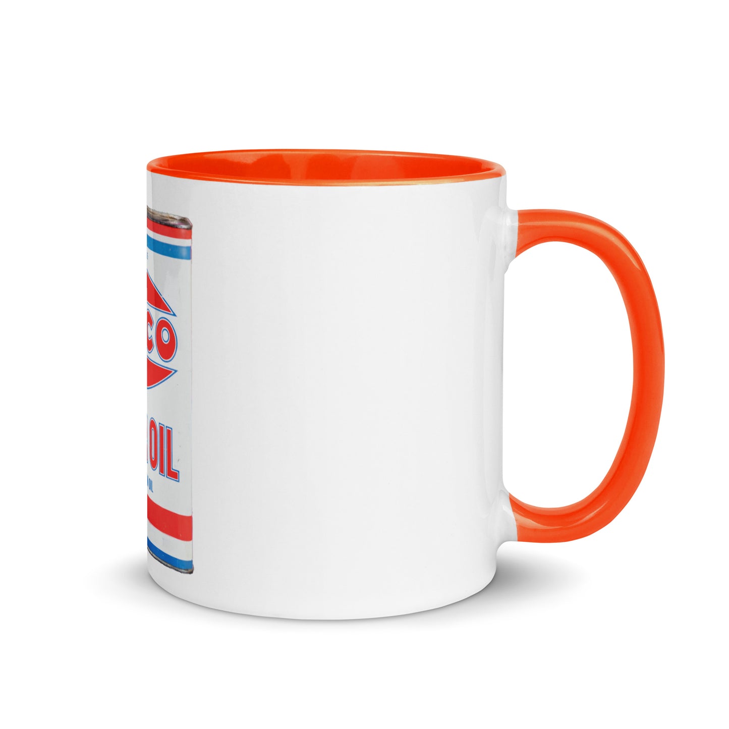Vintage Petco Oil Can Mug with Color Inside