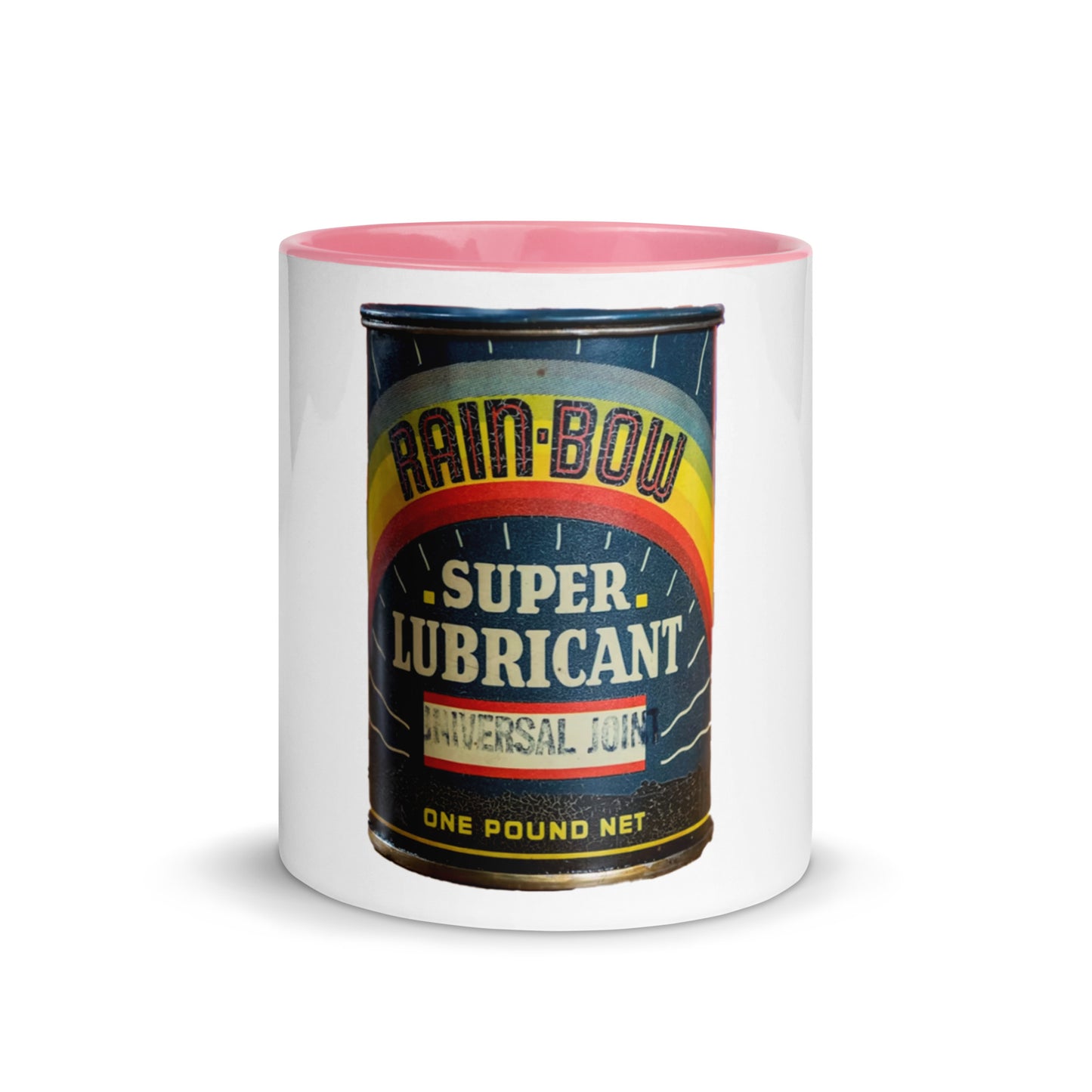 Vintage Grease Soup Can Style Mug with Color Inside