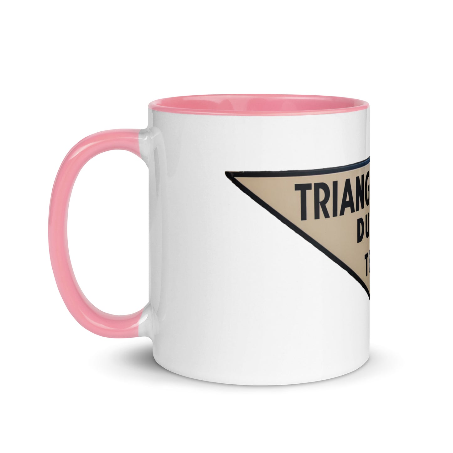 Retro Triangle Oil Company Tin Style Mug with Color Inside