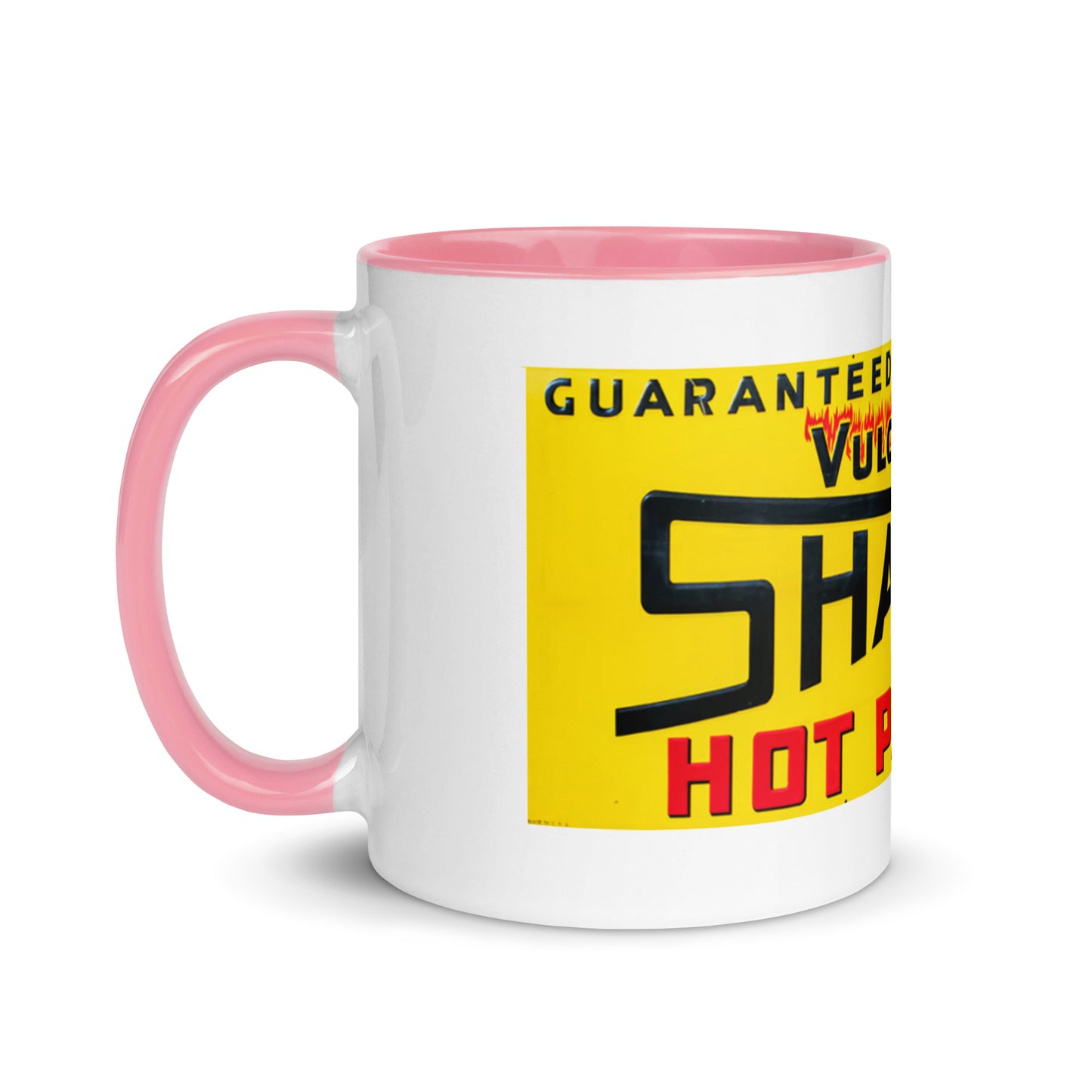 Retro Hot Oil Patch Sign Mug with Color Inside