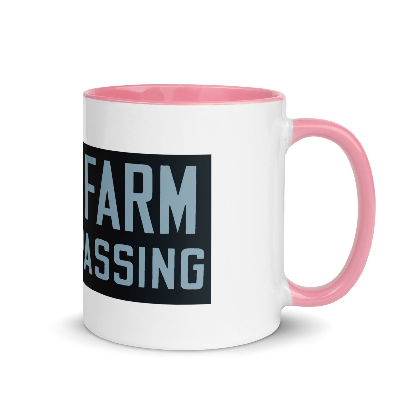 Retro Urban Farm Sign Porcelain Style Mug with Color Inside