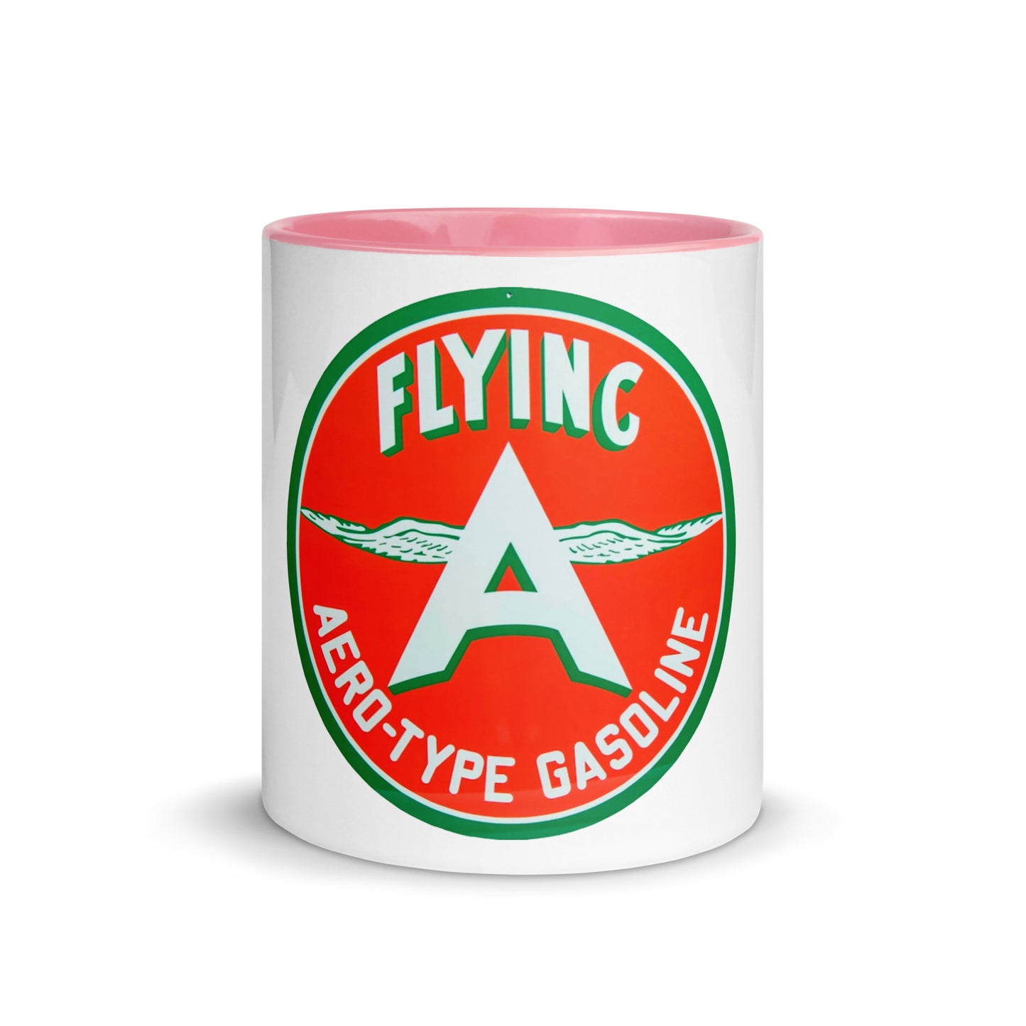 Vintage Flying A Porcelain Style Design Mug with Color Inside