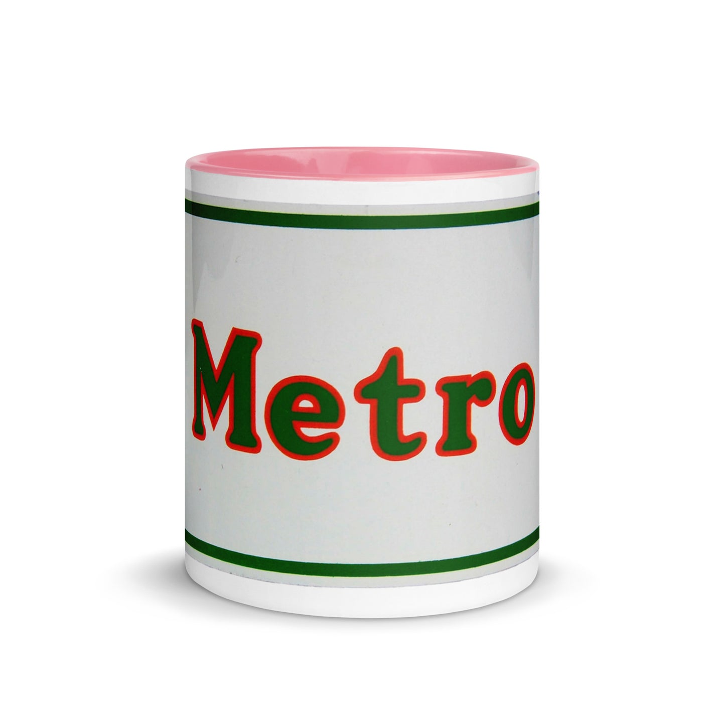 Retro Metro Tin Style Mug with Color Inside