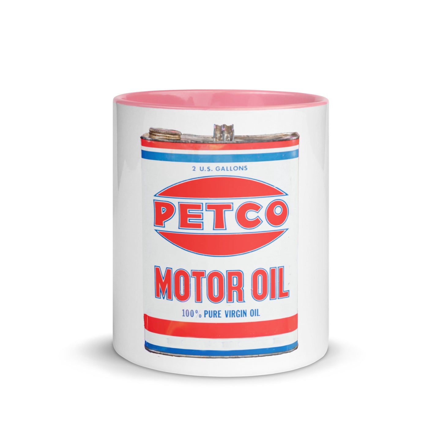 Vintage Petco Oil Can Mug with Color Inside