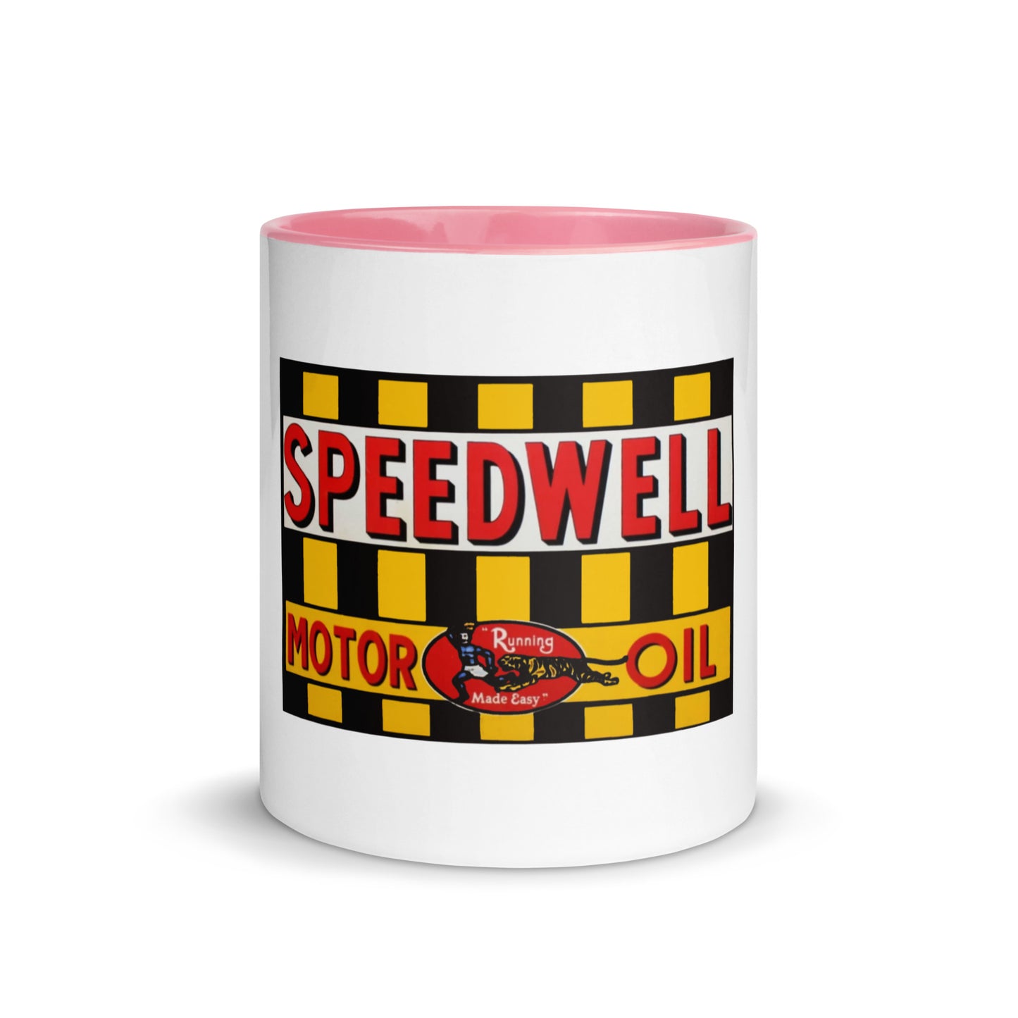 Retro Speedway Tin Syle Mug with Color Inside