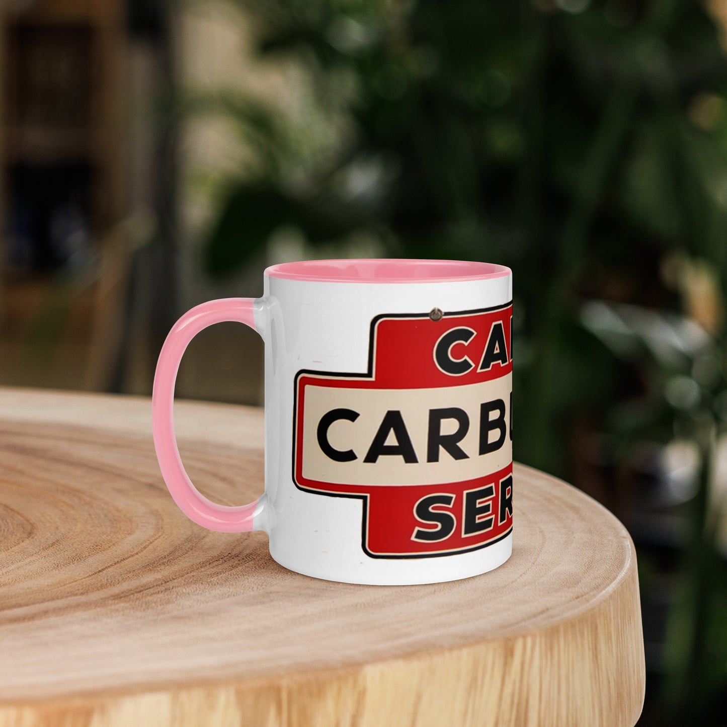 Carter Carbs Tin Style Shop Sign Mug with Color Inside