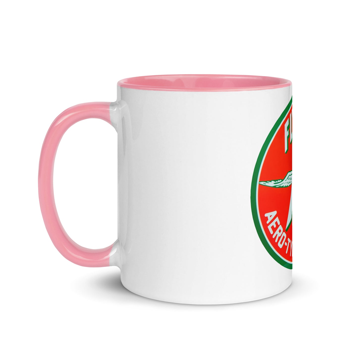 Vintage Flying A Porcelain Style Design Mug with Color Inside